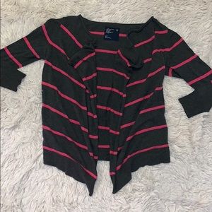 Dark Grey & Pink Striped AE Cardigan